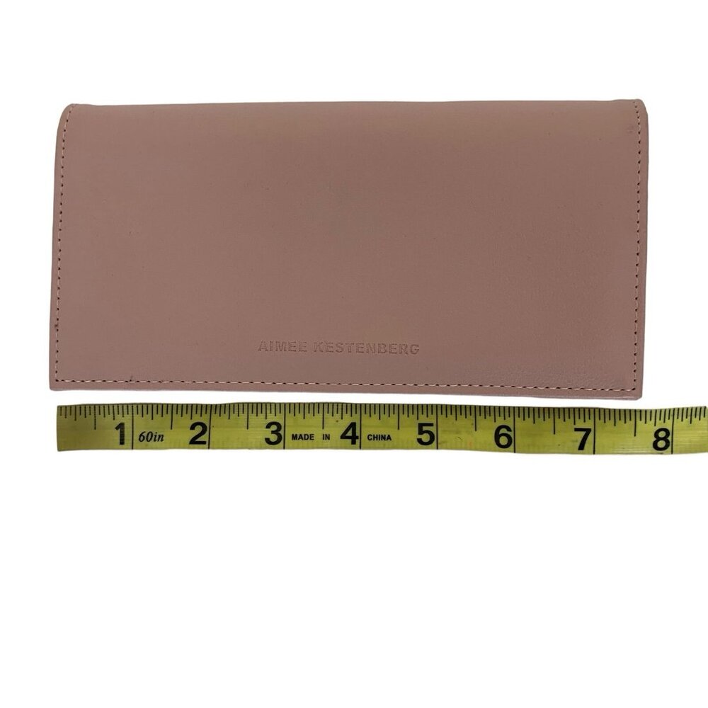 Aimee Kestenberg Wallet Pink Leather Designer Modern Chic Accessory - Picture 5 of 6